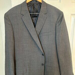 Awearness Kenneth Cole Executive Fit Wool Blend Jacket - Charcoal Gray - 52R
